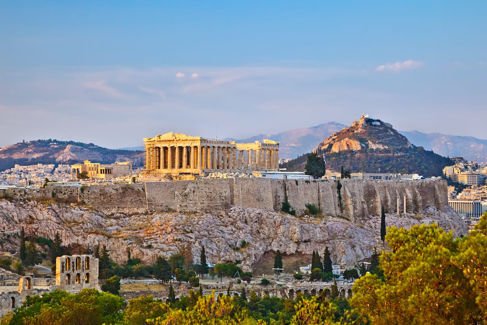 L'Acropoli di Atene al tramonto